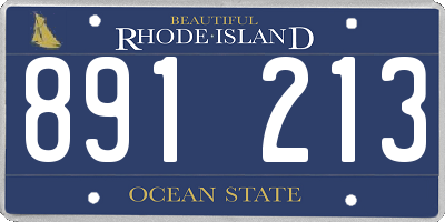 RI license plate 891213