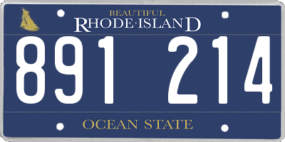 RI license plate 891214