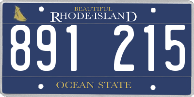 RI license plate 891215