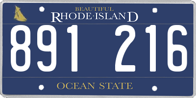 RI license plate 891216