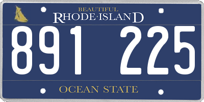 RI license plate 891225