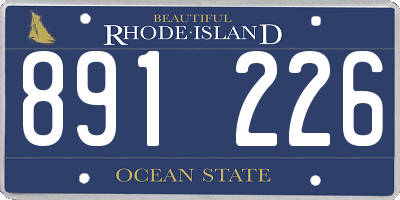 RI license plate 891226