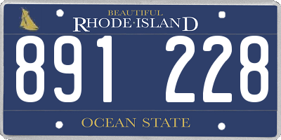 RI license plate 891228