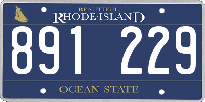 RI license plate 891229