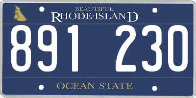 RI license plate 891230