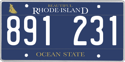 RI license plate 891231