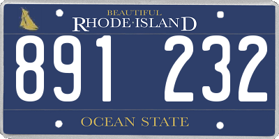 RI license plate 891232