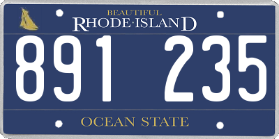 RI license plate 891235