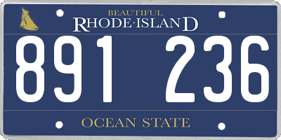 RI license plate 891236