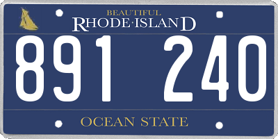 RI license plate 891240