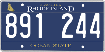 RI license plate 891244
