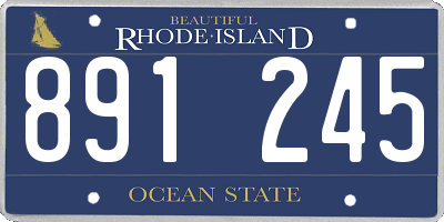RI license plate 891245