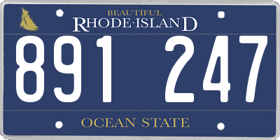 RI license plate 891247