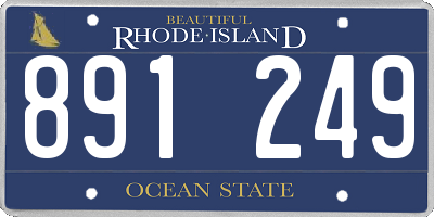 RI license plate 891249
