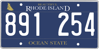 RI license plate 891254