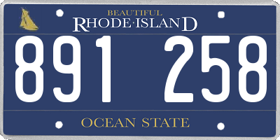 RI license plate 891258