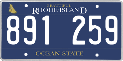 RI license plate 891259