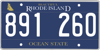 RI license plate 891260