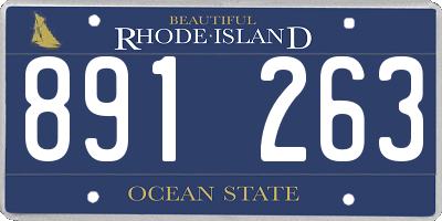 RI license plate 891263