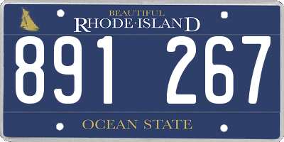 RI license plate 891267