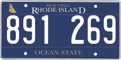 RI license plate 891269