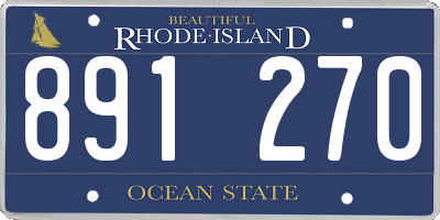 RI license plate 891270