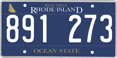 RI license plate 891273