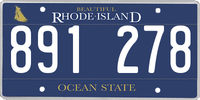 RI license plate 891278