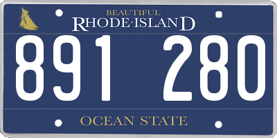 RI license plate 891280