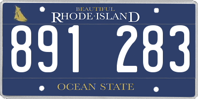 RI license plate 891283