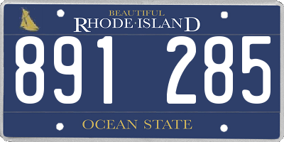 RI license plate 891285