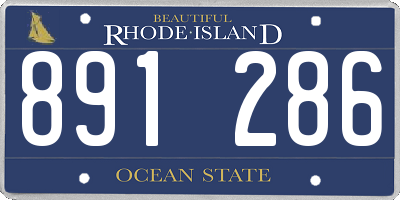 RI license plate 891286