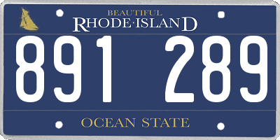 RI license plate 891289