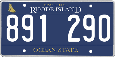 RI license plate 891290