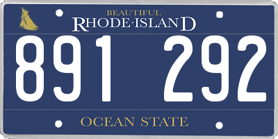 RI license plate 891292