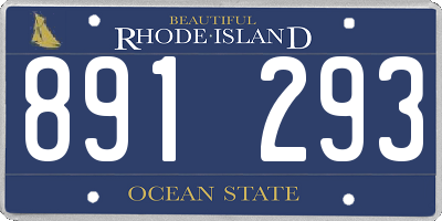 RI license plate 891293