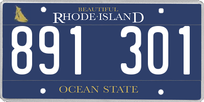 RI license plate 891301