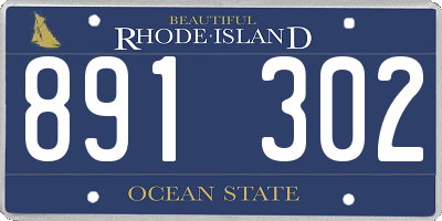 RI license plate 891302