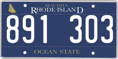 RI license plate 891303