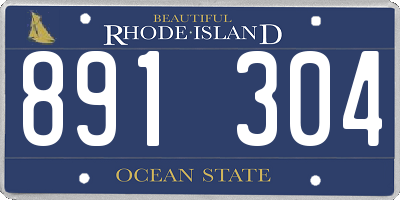 RI license plate 891304