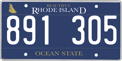 RI license plate 891305