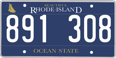 RI license plate 891308
