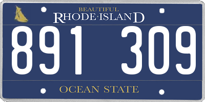 RI license plate 891309