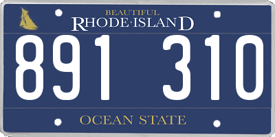 RI license plate 891310