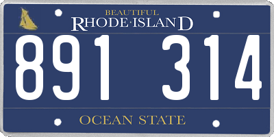 RI license plate 891314