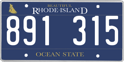 RI license plate 891315