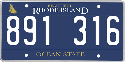 RI license plate 891316