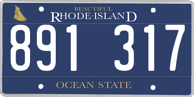 RI license plate 891317