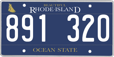RI license plate 891320