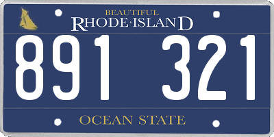 RI license plate 891321